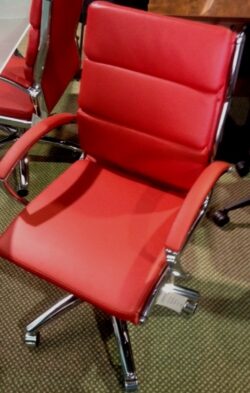 Segmented Executive Chair in Red -Floor Model